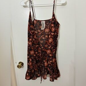 Free People All My Love floral wrap mini dress Size S